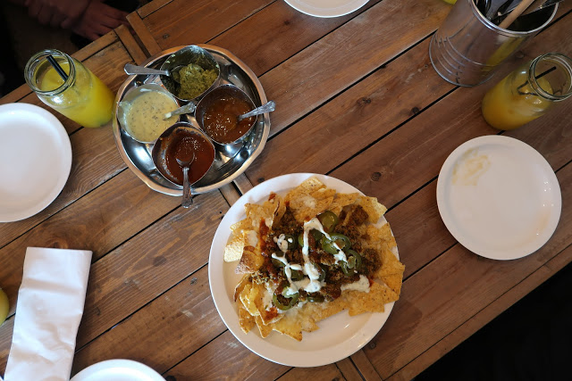 Chutney tray and keema nachos at Dhaba 59, Southampton